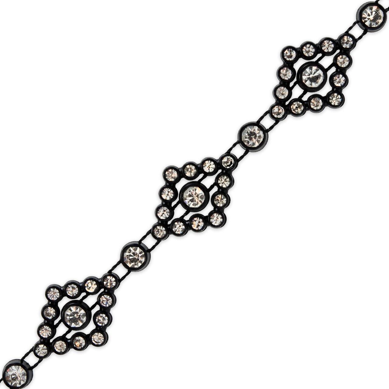 5 yards of Diamond Shape Rhinestone Trim - SS18+SS9 | 5 yard cut